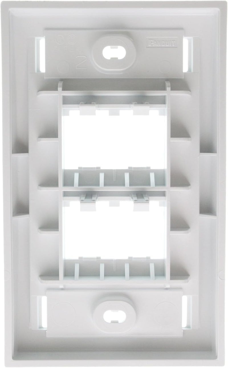 Panduit CFPE4WHY 1-Gang 4-Port Faceplate in White - Image 3